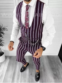 Compleu barbati Vesta + Pantaloni grena B7922 E 