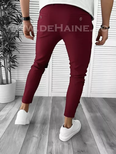 Pantaloni barbati casual regular fit grena B1734 U3 A3-3