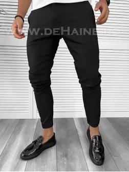 Pantaloni barbati eleganti negri cu defect E1404