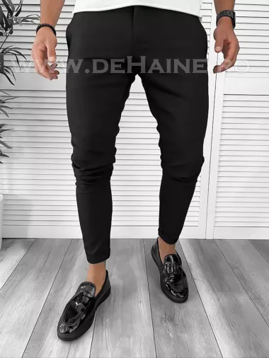 Pantaloni barbati eleganti negri B1734 B8