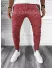 Pantaloni barbati casual regular fit rosii in carouri B1855 U3