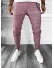 Pantaloni barbati casual regular fit roz in carouri B7873 12-3 E ~