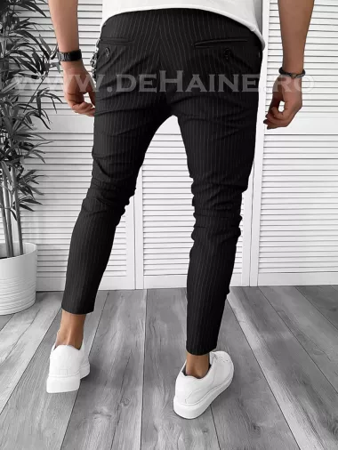 Pantaloni barbati casual regular fit negri B7879 P20-3.2