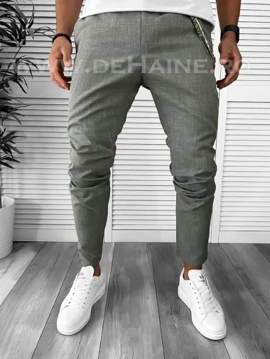 Pantaloni barbati casual regular fit gri B7881 D5-4.1