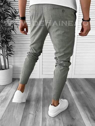 Pantaloni barbati casual regular fit gri B7881 D5-4.1