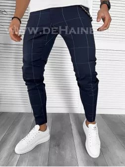 Pantaloni barbati casual regular fit bleumarin B7884 D4-4.1