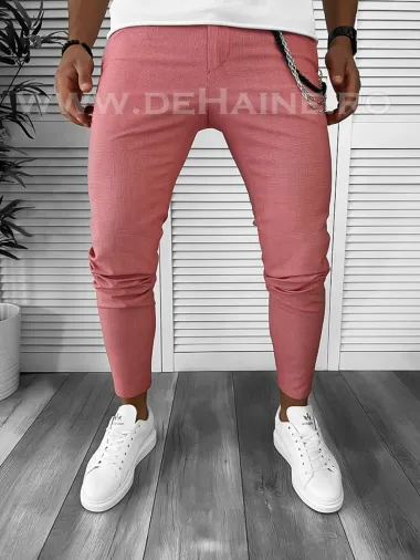 Pantaloni barbati casual regular fit roz B7891 F2-3.2