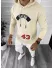 Hanorac barbati bej slim fit cu imprimeu pe spate K093 D5-4.2