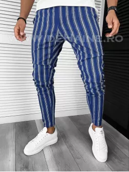 Pantaloni barbati casual regular fit bleumarin B1606 Y13-3