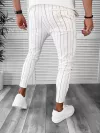 Pantaloni barbati casual regular fit in dungi B1730 B3-4 /4-4 e*