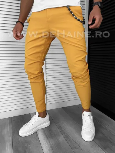 Pantaloni barbati casual regular fit mustar B5934 66-3 E~