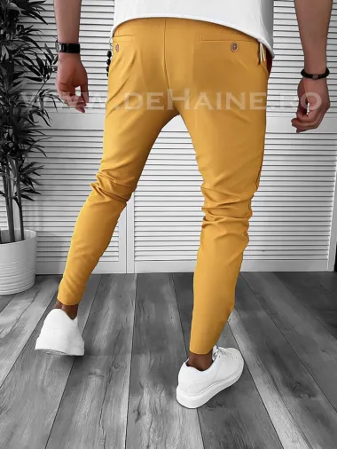 Pantaloni barbati casual regular fit mustar B5934 66-3 E~