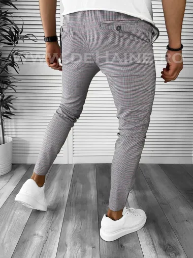 Pantaloni barbati casual regular fit in carouri B7839 B3-2.2