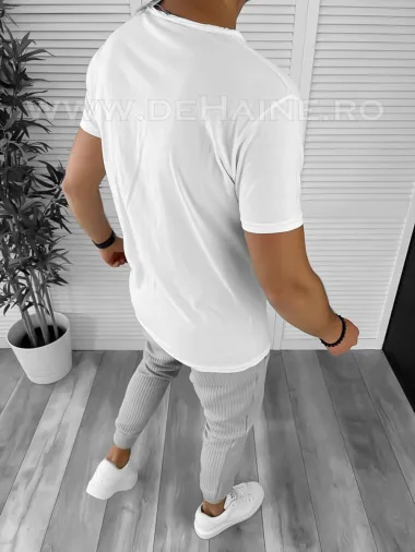 Tricou barbati alb slim fit B9947 P0-2.1