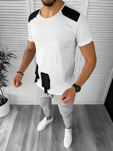 Tricou barbati alb slim fit Vagabond B1946 O3-4.1