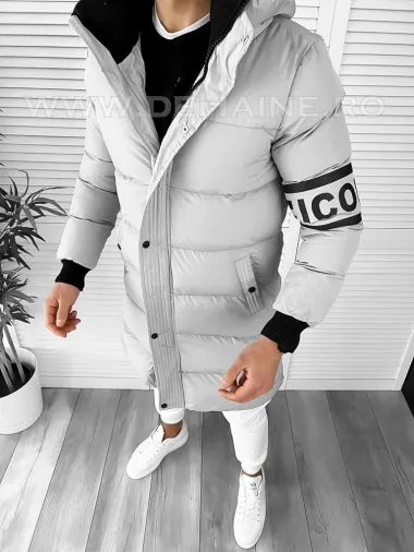 Geaca barbati groasa gri de iarna 9020 D1-3