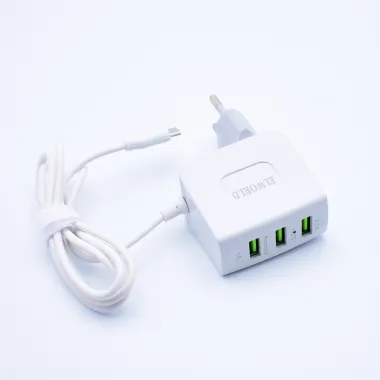 Incarcator Fast Charging Cu 3 USB MicroUSB 5V 3.1A Elworld – JXL-013 N8-5.1