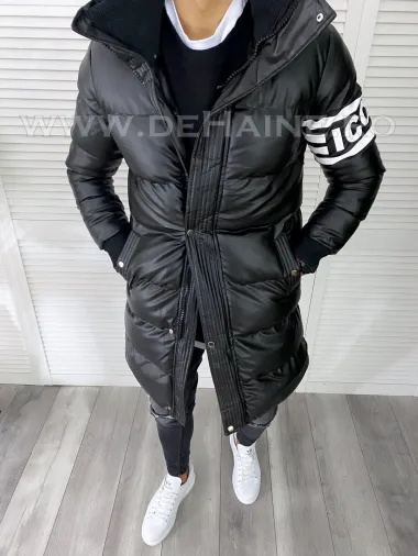 Geaca barbati groasa neagra de iarna B7558 Y3-4