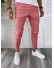 Pantaloni barbati casual regular fit rosii in carouri B1607 B6-2.2 E 5-1