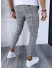 Pantaloni barbati casual regular fit gri in carouri B1703 O2-3.2 Pantaloni barbati casual regular fit gri in carouri B1703 O2-3.2