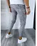 Pantaloni barbati casual regular fir gri in carouri B4960 S2
