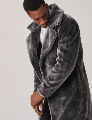 Palton barbati gri inchis B7105 D0-2