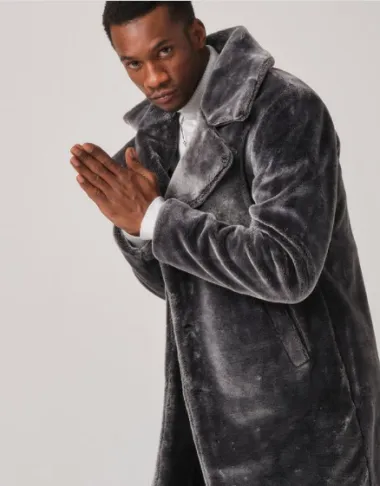 Palton barbati gri inchis B7105 D0-2