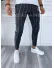 Pantaloni barbati casual regular fit gri in dungi B1301 110-3