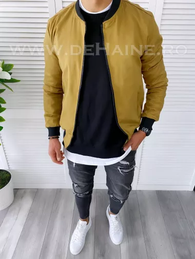 Geaca barbati primavara maro deschis B6327 Z34-3