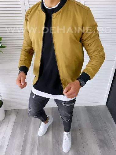 Geaca barbati primavara maro deschis B6327 Z34-3