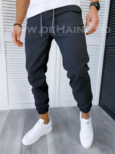 Pantaloni barbati conici gri inchis casual B6300 P20-2.1