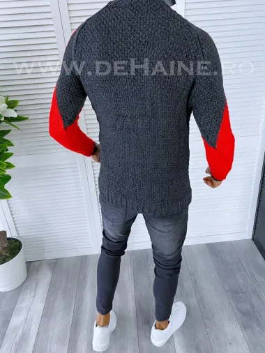 Pulover barbati gros slim fit gri T3594 P18-6.2