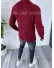 Pulover barbati gros slim fit bordo T3611 i19-3