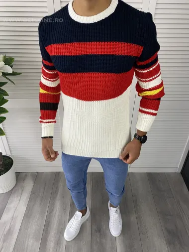 Pulover barbati gros slim fit T3576 109-5 U2-2