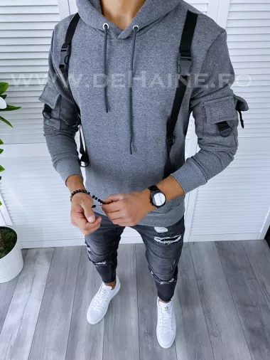 Hanorac barbati slim fit gri 2649 i6-5.3