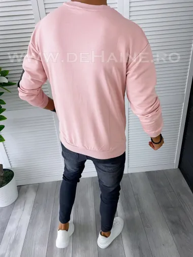 Bluza barbati roz slim fit K404 16-2