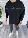 Bluza barbati oversize neagra cu imprimeu pe spate K298 i4-1