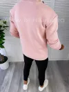 Bluza barbati roz vatuita slim fit K409 46-1