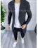 Cardigan barbati gri inchis slim fit ZR T3557 K1-4