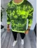 Bluza barbati oversize imprimeu verde K361 V3-3