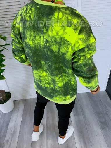 Bluza barbati oversize imprimeu verde K361 V3-3