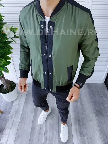 Geaca barbati de toamna verde din fas subtire B5996 N7-4.1