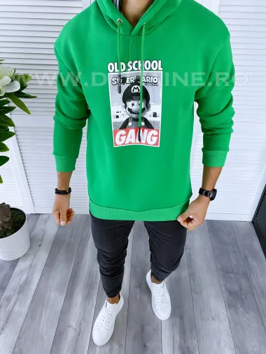 Hanorac barbati slim fit verde K338 i16-4.3