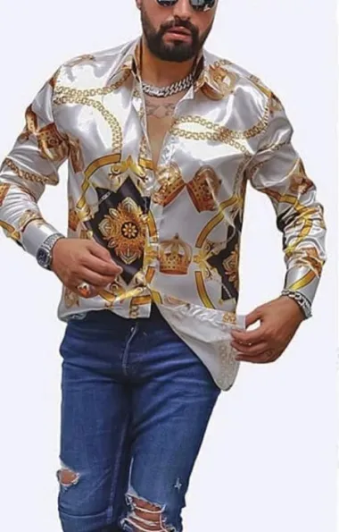 Camasa barbati slim fit pentru evenimente,95%Satin, B5906 