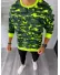 Bluza barbati oversize camuflaj verde K347 D7-2