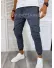 Blugi barbati conici gri petrol cu buzunare laterale B3574 D3-5.2
