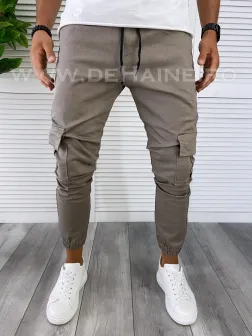 Blugi barbati conici camel cu buzunare laterale B3574 D3-5.2