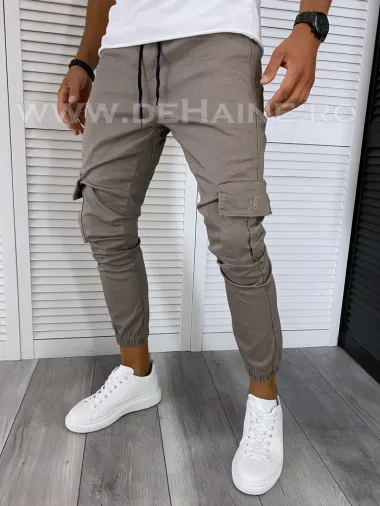 Blugi barbati conici camel cu buzunare laterale B3574 D3-5.2