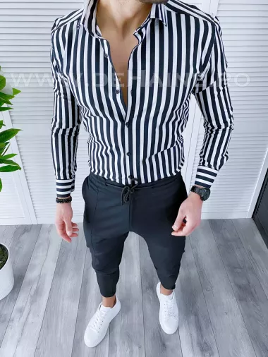 Camasa barbati cu dungi slim fit B3723 9-5
