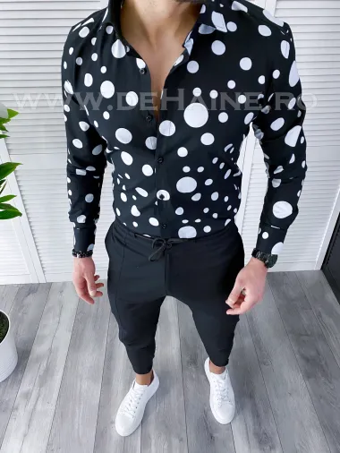 Camasa barbati neagra slim fit B2640 28-3.2